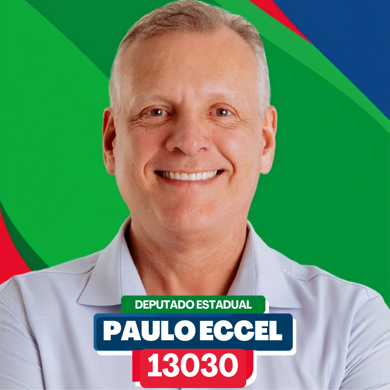 Paulo Eccel, candidato a Deputado Estadual, número 13030